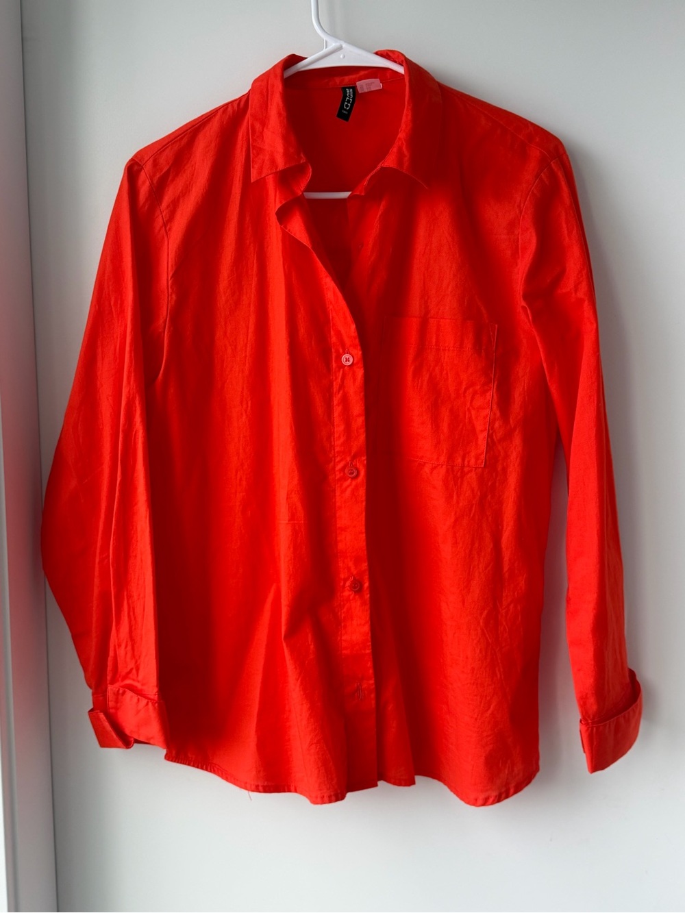 H&M Vibrant Red Women's Button Down Shirt